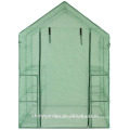 Maison verte de jardin de cadre en acier avec la couverture de maille de PE